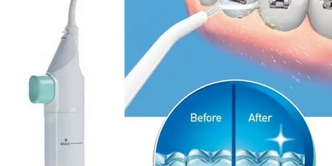 نخ دندان آبی واترجت PowerFloss | تمیزکننده حرفه‌ای بین دندان‌ها
