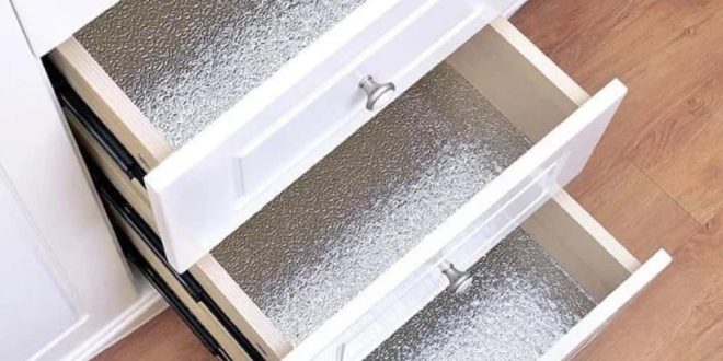 فویل کابینت نقره‌ای 2.5 متری چسبی ضد آب و مقاوم